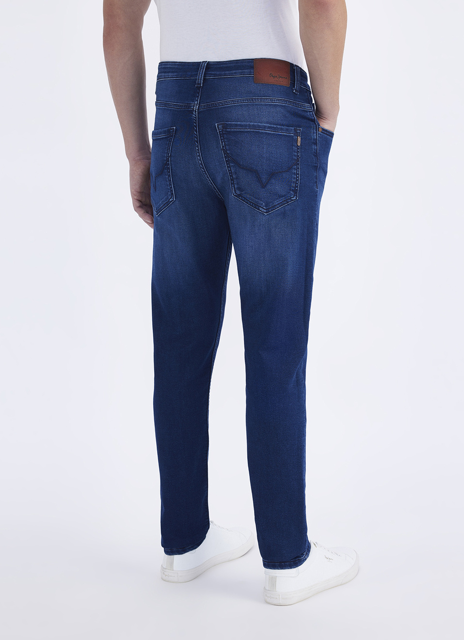 Men Blue Mid Rise Slim Gymindigo Jogger Like Jeans, , large image number 3