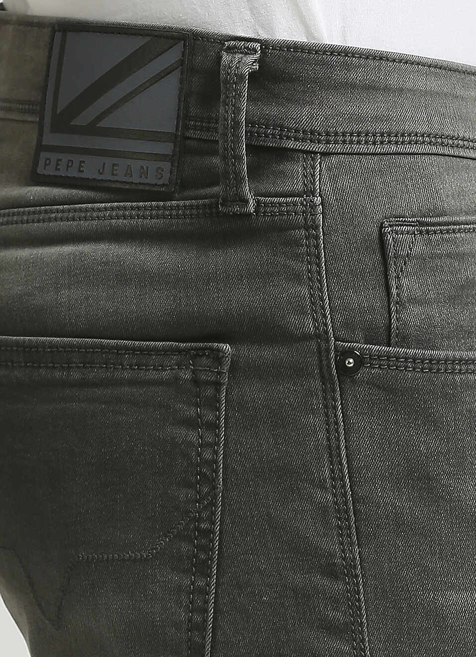 Vapour Grey Low Rise Tapered Fit Ecovero Jeans, , large image number 4