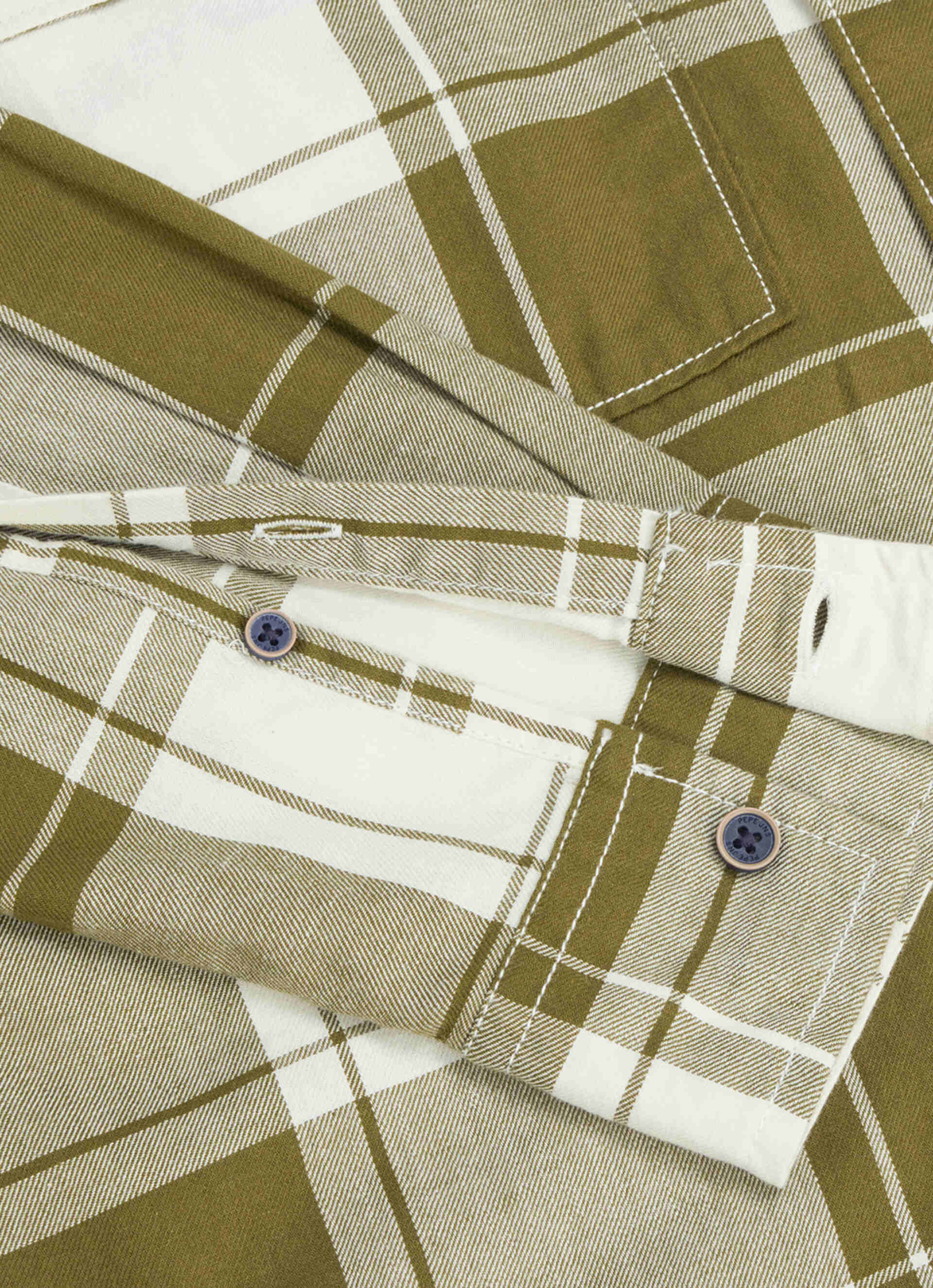 Men Green Check Long Sleeve Shirt, , large image number 8