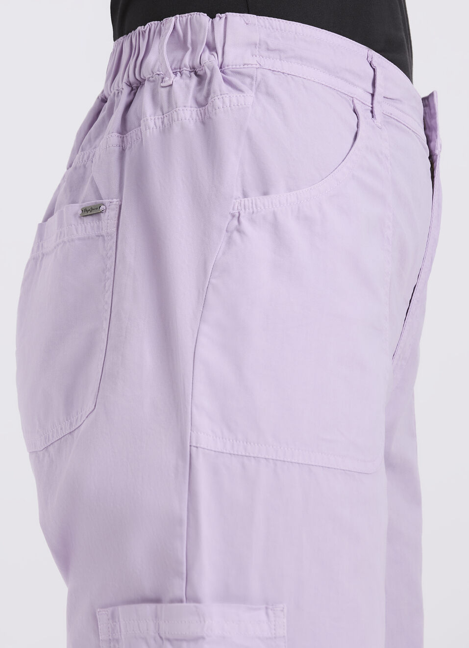 Women Purple Mid Rise Cargo Pants, , large image number 4