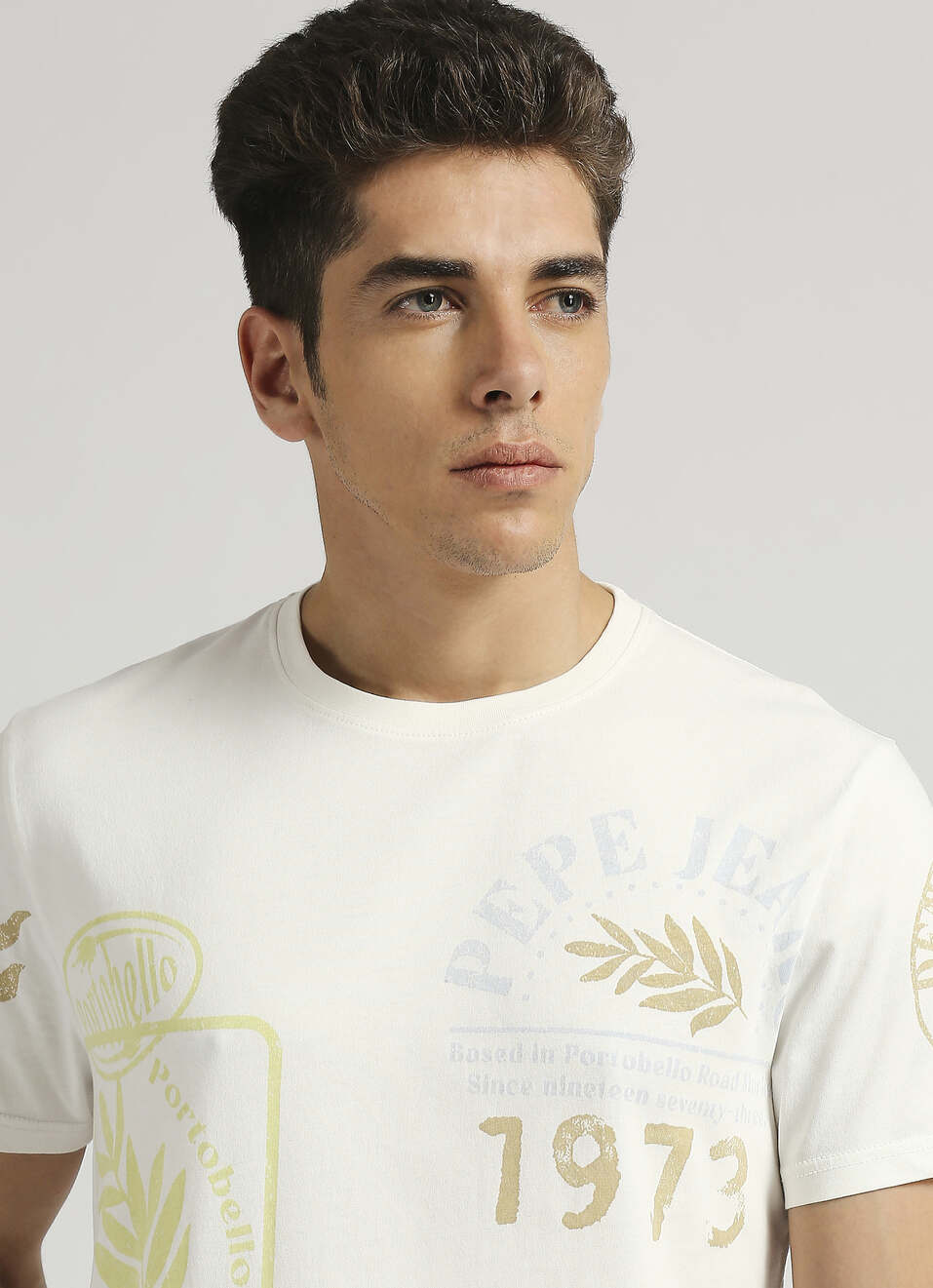 Off White Brand Print Short Sleeve T-shirt, , large image number 4