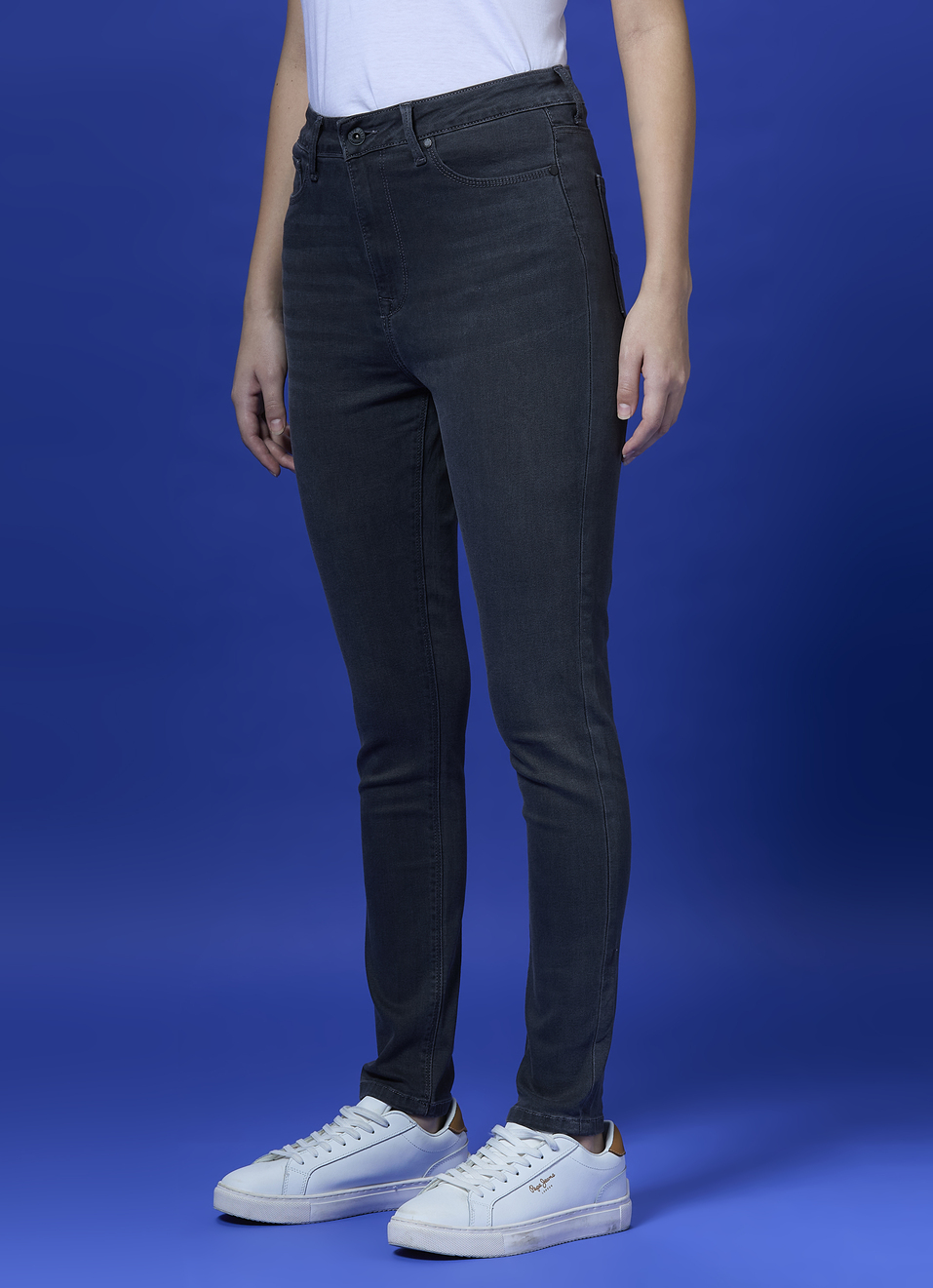 Dion Grey High Waist Skinny Jeans, , large image number 3