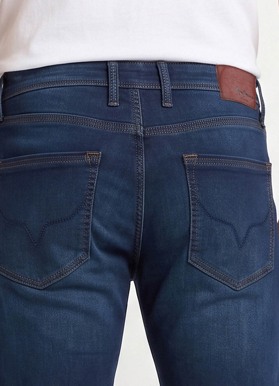 Men Blue Straight Fit Mid Rise Stretchable Jeans, , large image number 5