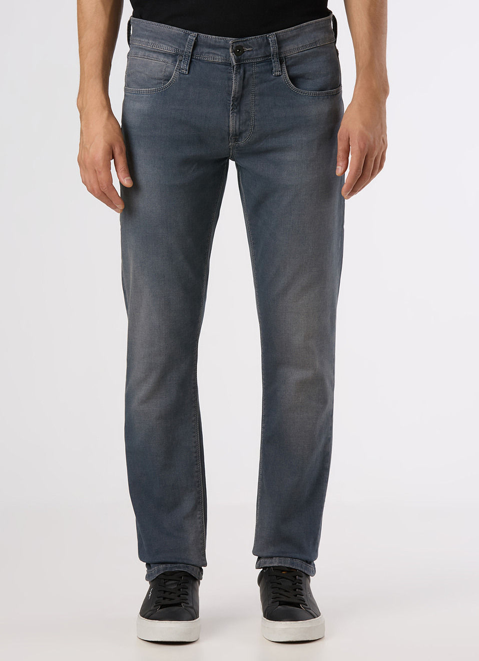 Men Grey Mid Rise Slim Fit Stretchable Jeans, , large image number 2