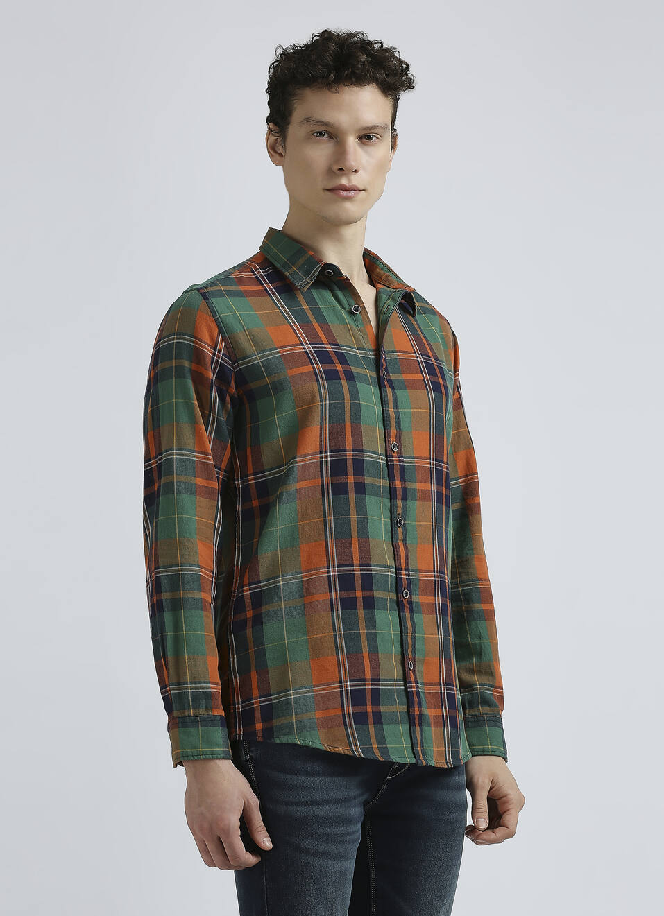 Green Checks Full Sleeve Shirt, , large image number 3