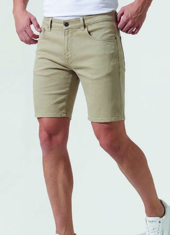 Men Beige Mid Rise Regular Shorts