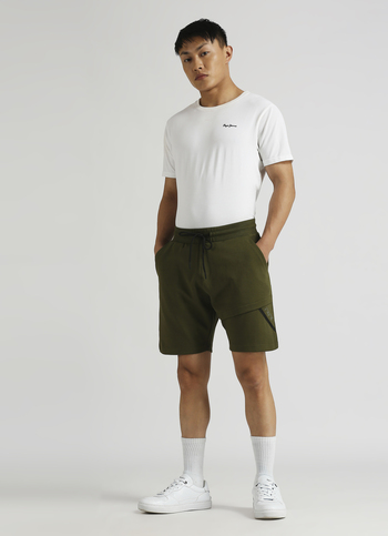 Olive Pc Interlock Fabric Fashion Shorts