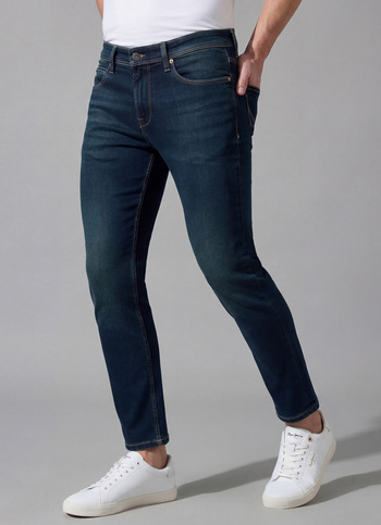 Men Blue Mid Rise Skinny Ankle Length Powerflex Extra Stretchable Jeans