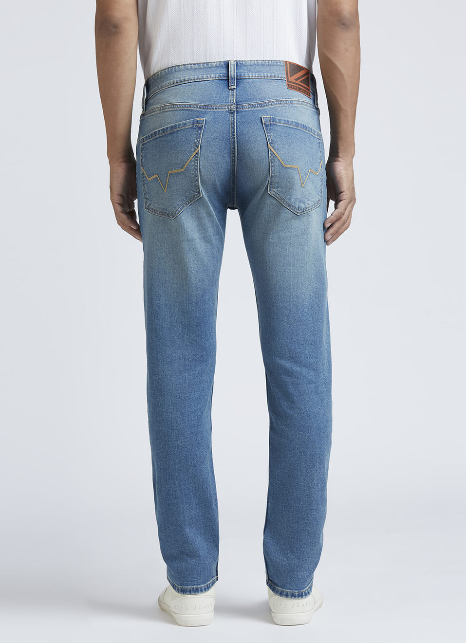 Danial Blue Low Rise Tapered Jeans, , large image number 3
