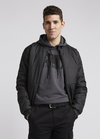 Grey Graphic Print Full Sleeve Hooded Sweatshirt
