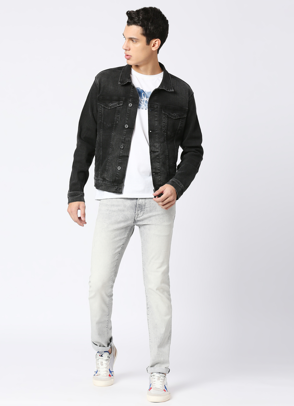 Jacket Regular Fit Front Pocket Trucker Jacket, , large image number 6