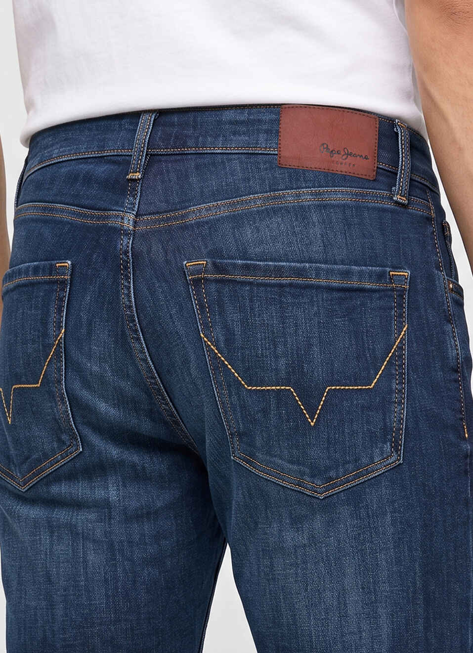 Men Blue Straight Fit Mid Rise Stretchable Jeans, , large image number 5