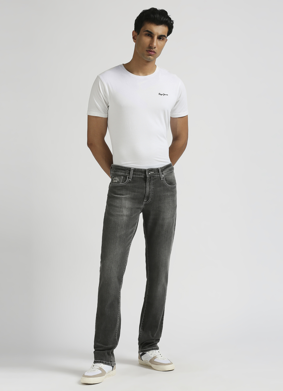 Vapour Dark Blue Mid Rise Slim Fit Jeans, , large image number 3