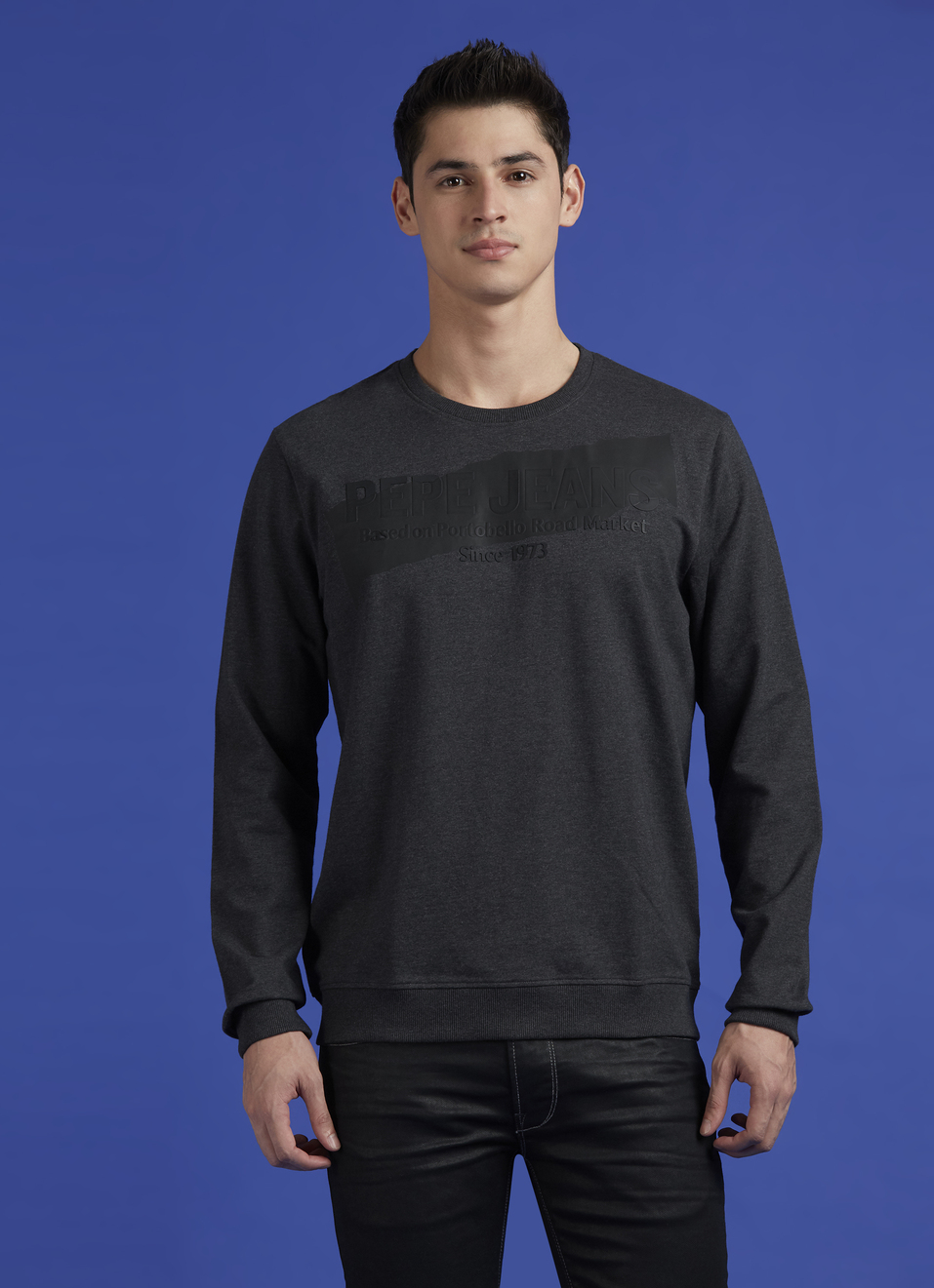 Grey Graphic Print Full Sleeve Sweatshirt, , large image number 1