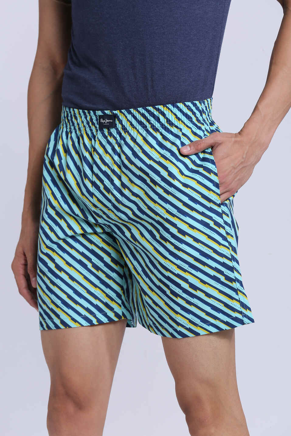 Blue Printed Boxers, , large image number 3