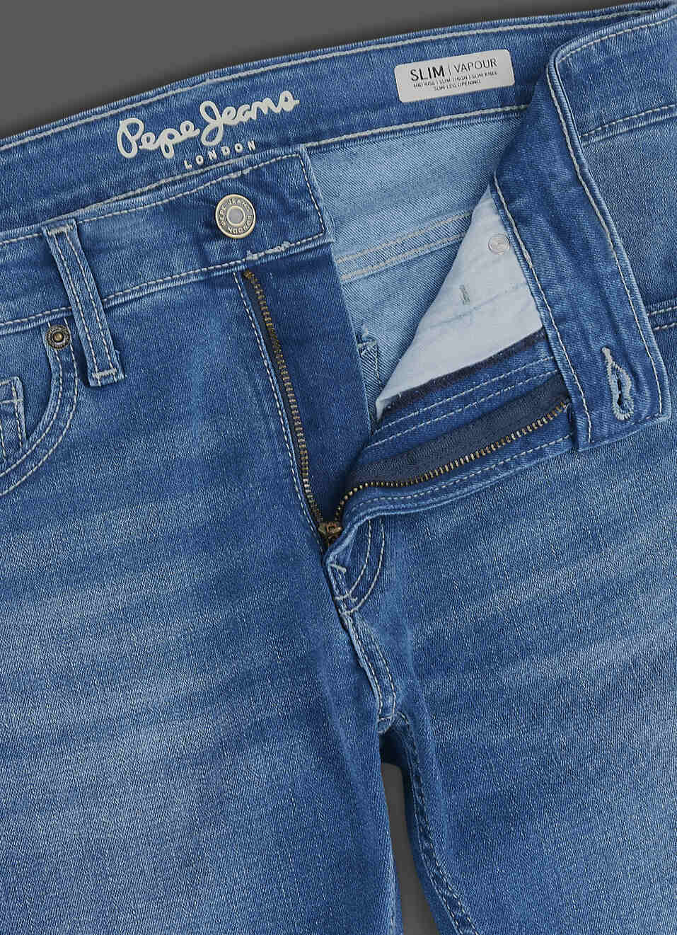 Men Light Blue Mid Rise Slim Fit Jeans, , large image number 6