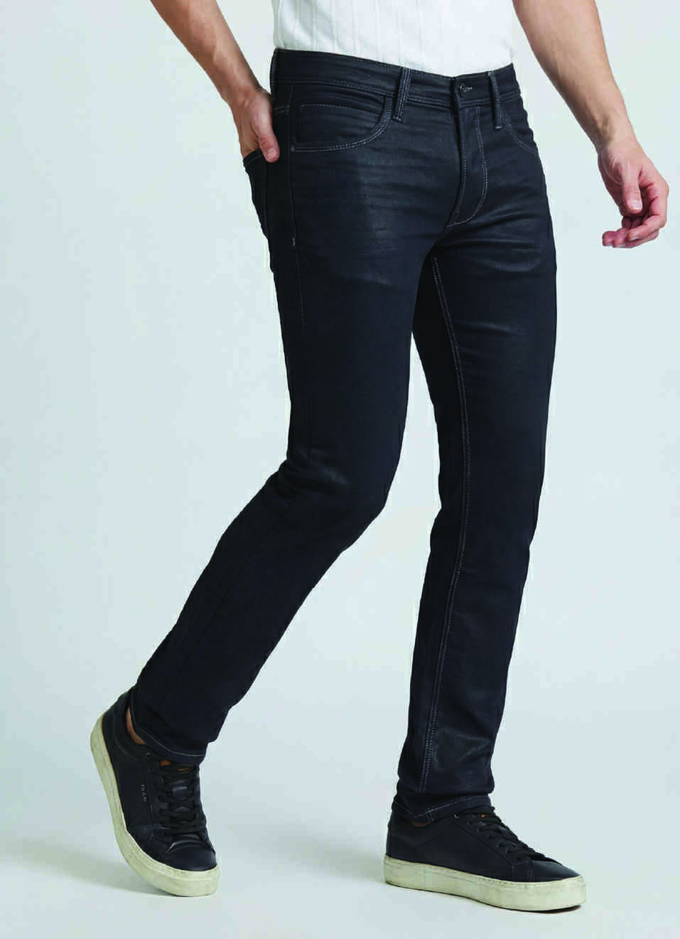 Vapour Black Mid Rise Jeans, , large image number 0
