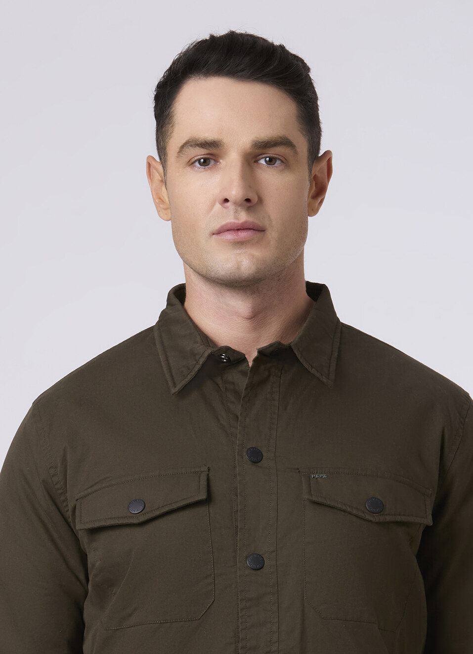 Men Military Green Casual Utility Jacket, , large image number 4