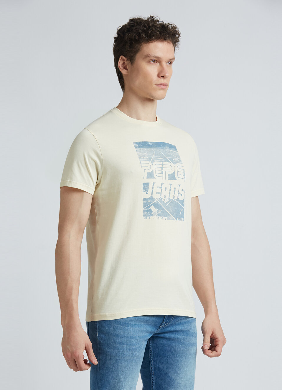 White Graphic Print Short Sleeve T-shirt, , large image number 3