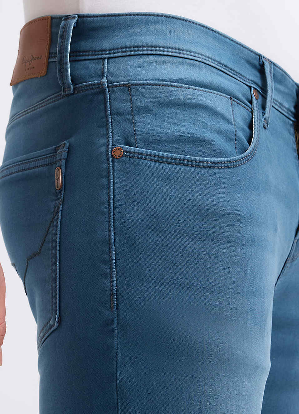 Men Green Skinny Fit Mid Rise Structured Jeans , , large image number 4