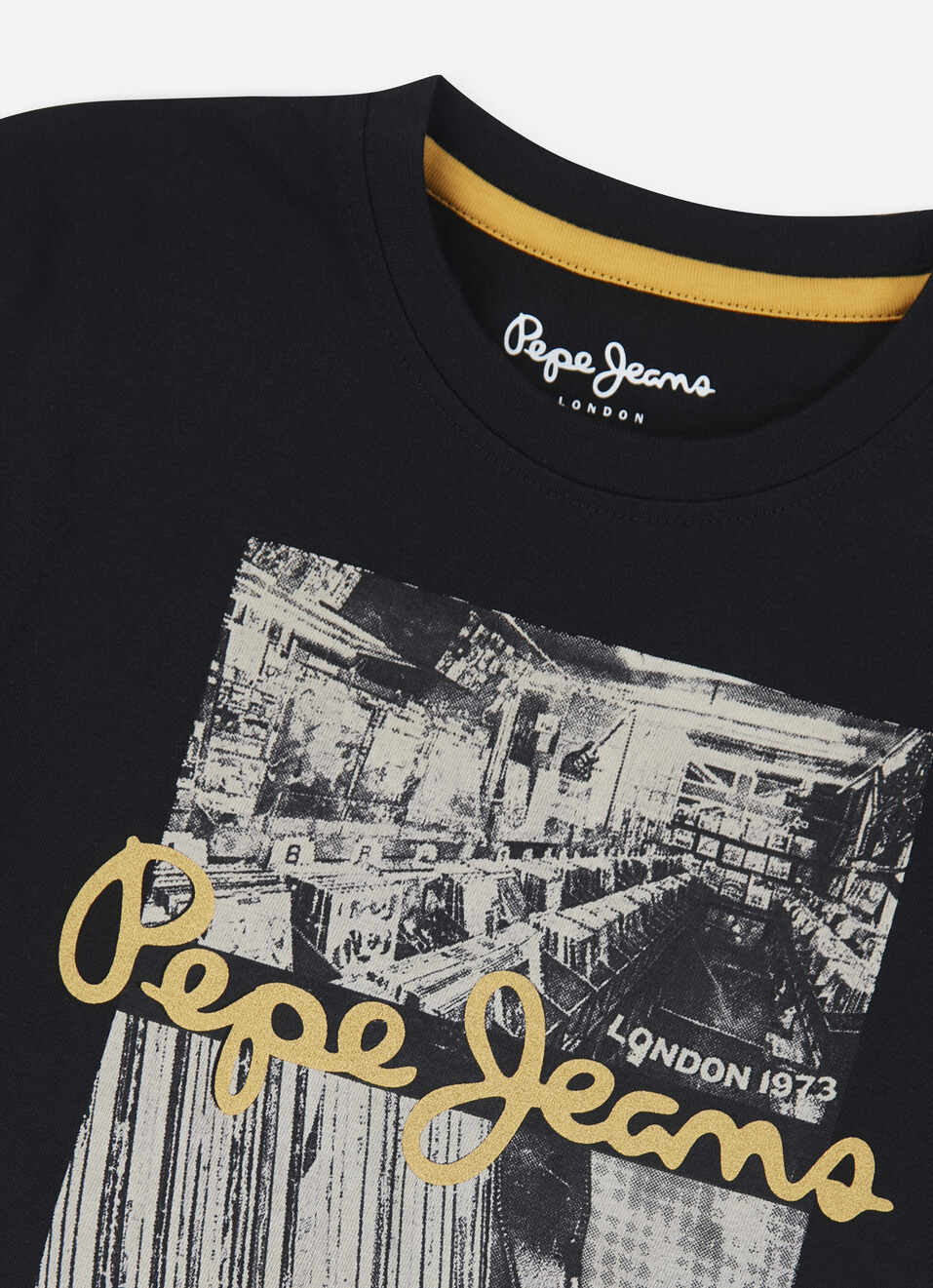 Boys Black Graphic Print Short Sleeve T-shirt, , large image number 2