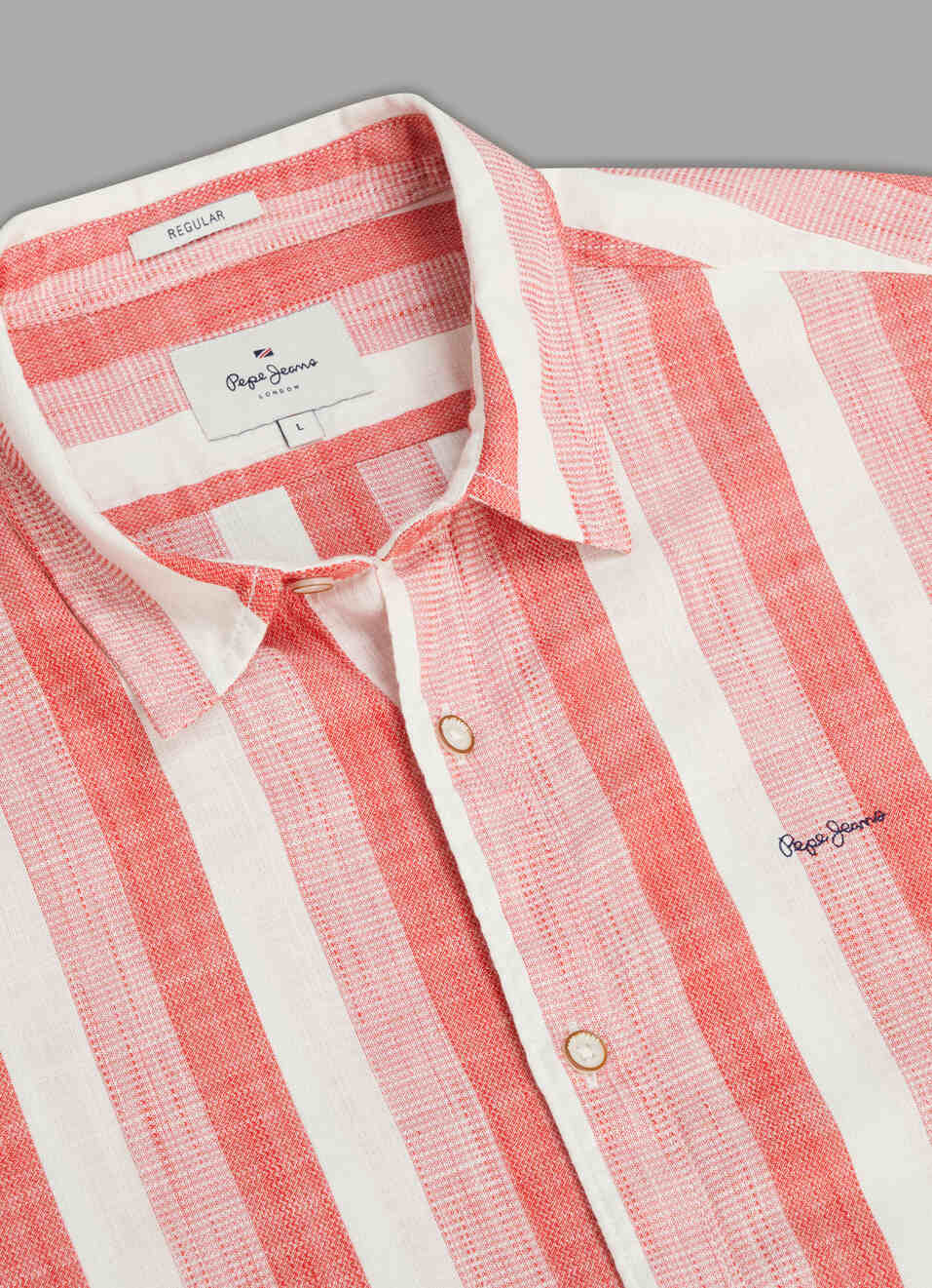 Men Red Striped Shirt, , large image number 3