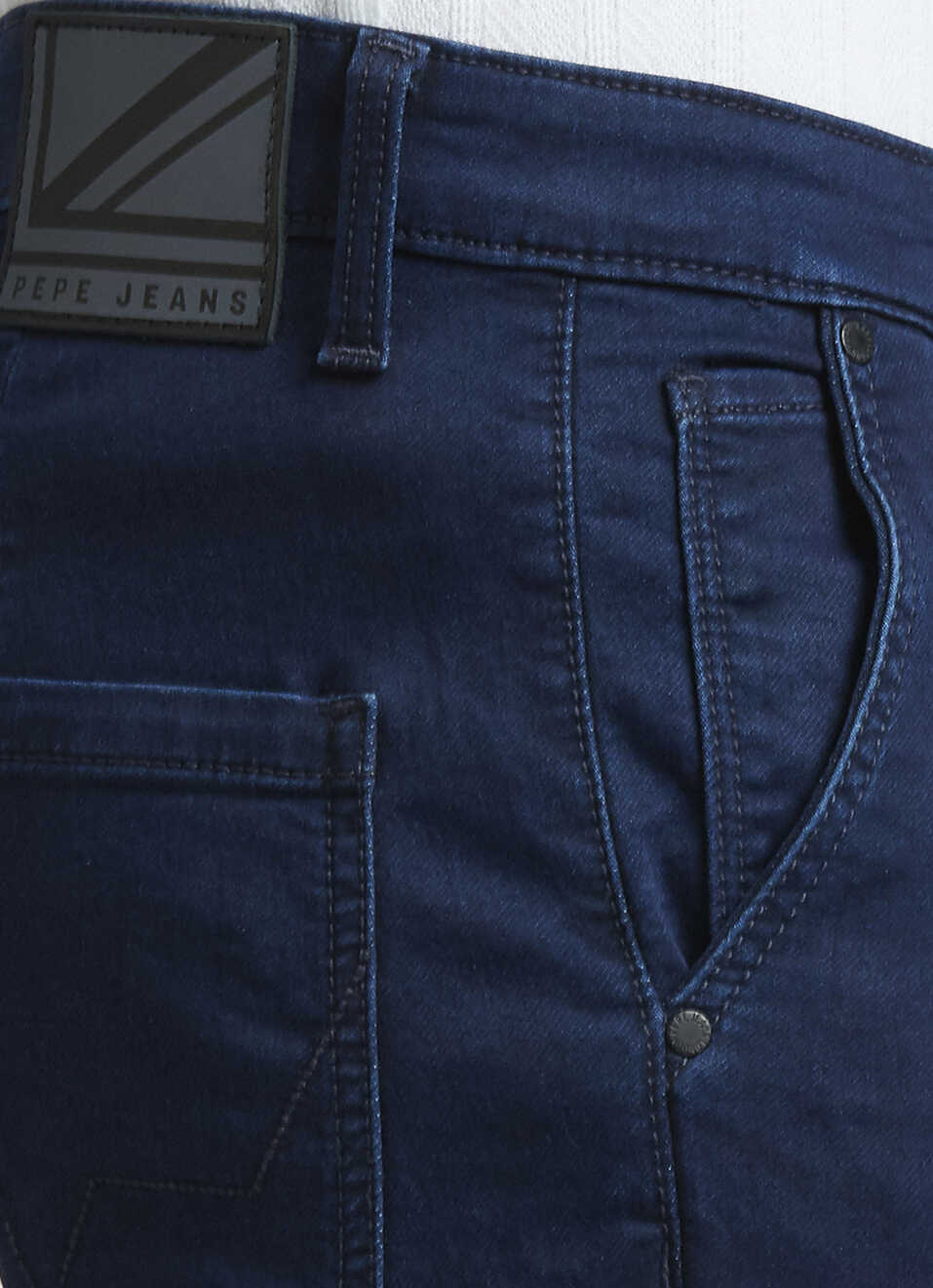 Blue Mid Waist Gymindigo Straight Jeans, , large image number 4