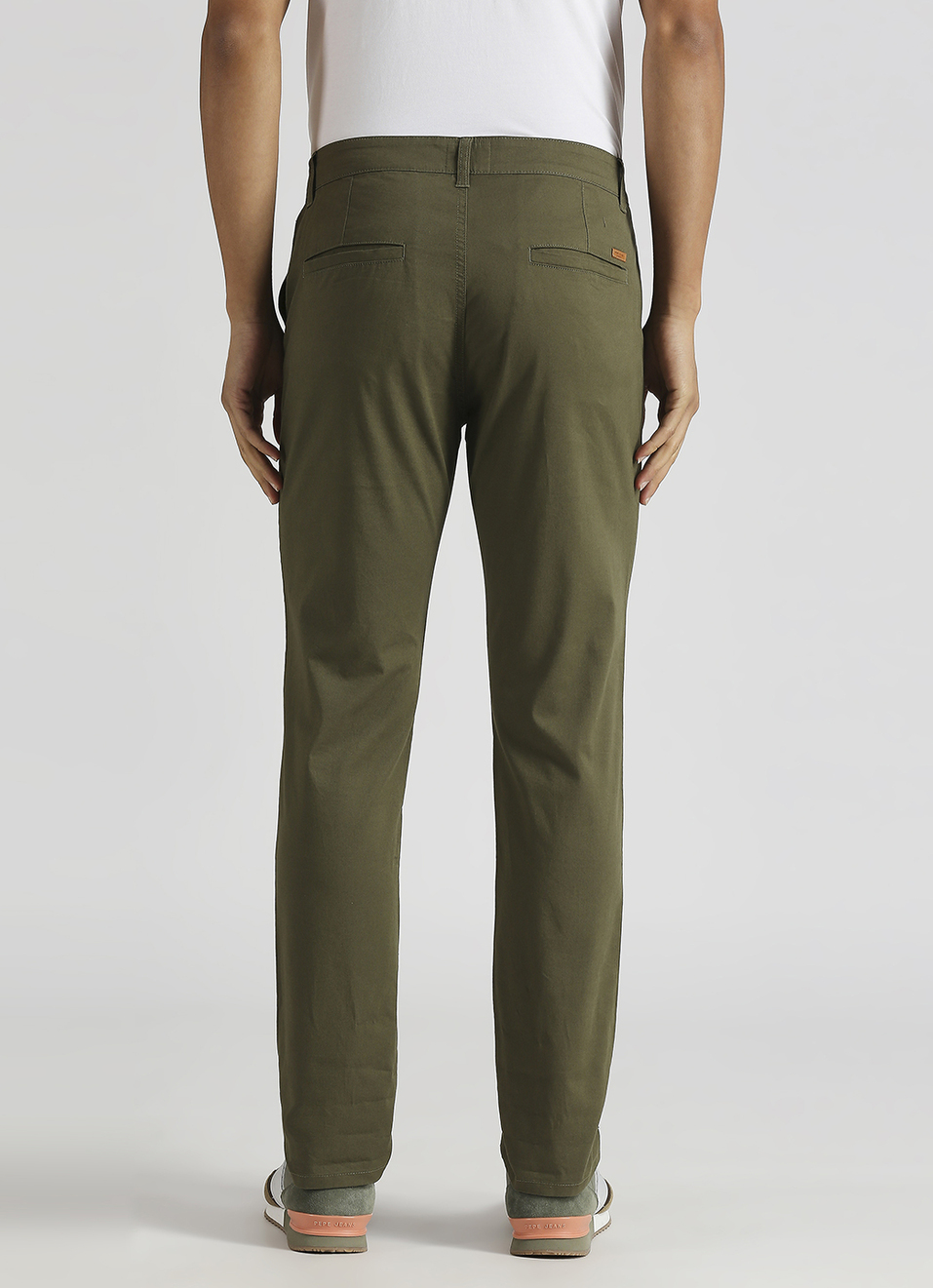 Men Green Mid Rise Stretch Chinos, , large image number 2