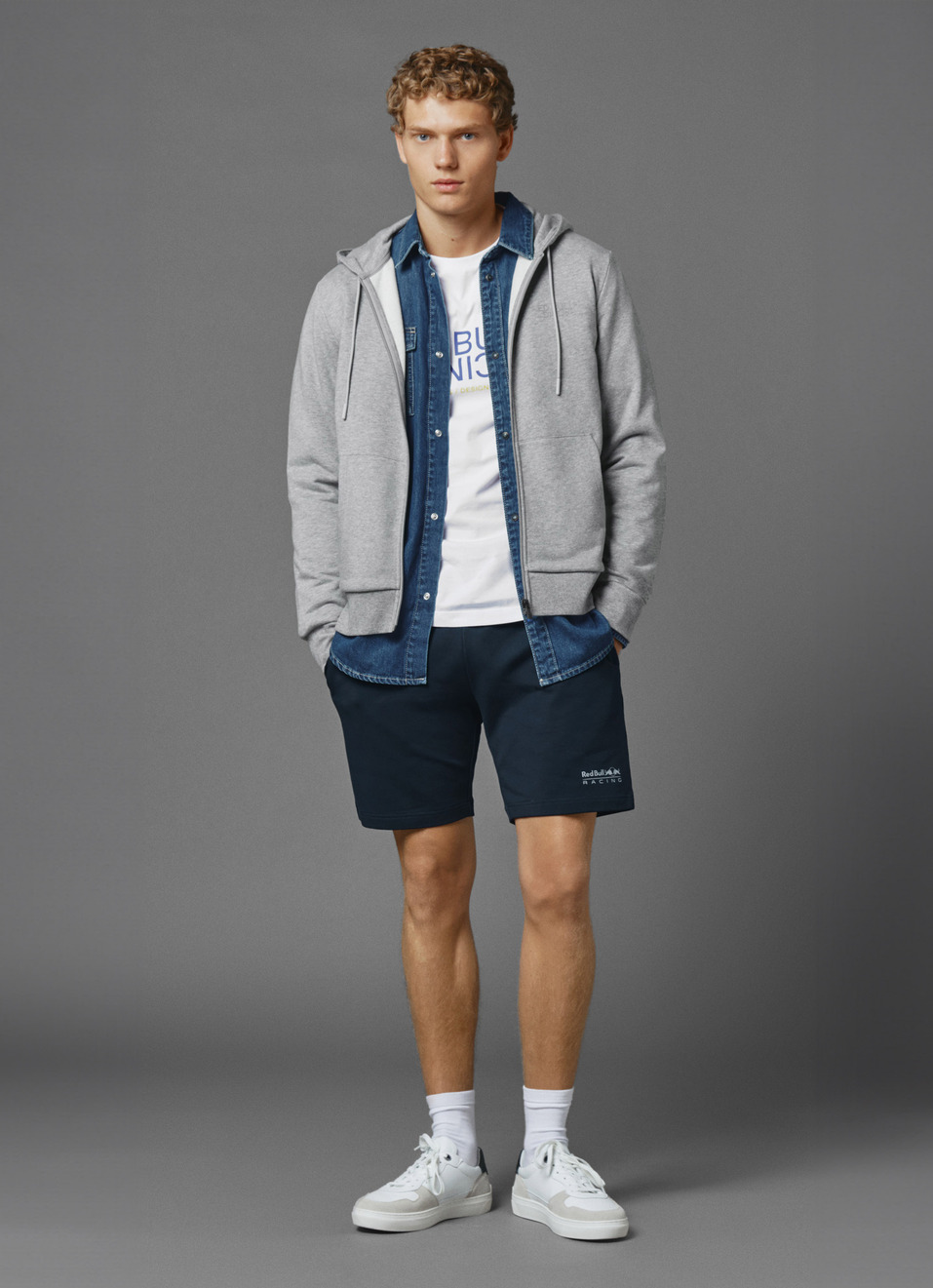 Red Bull Racing X Pepe Jeans Cotton Sweat Stretch Shorts, , large image number 0