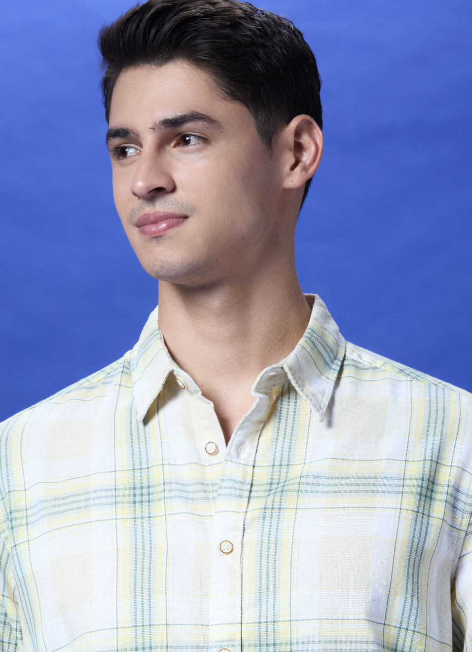 Beige Check Full Sleeve Shirt, , large image number 4