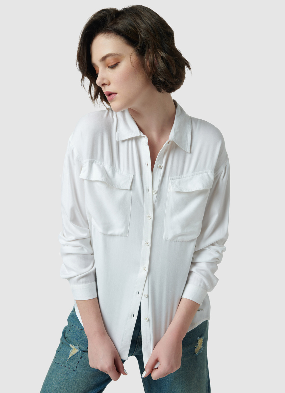 Oversized Black Solid Shirt, , large image number 0