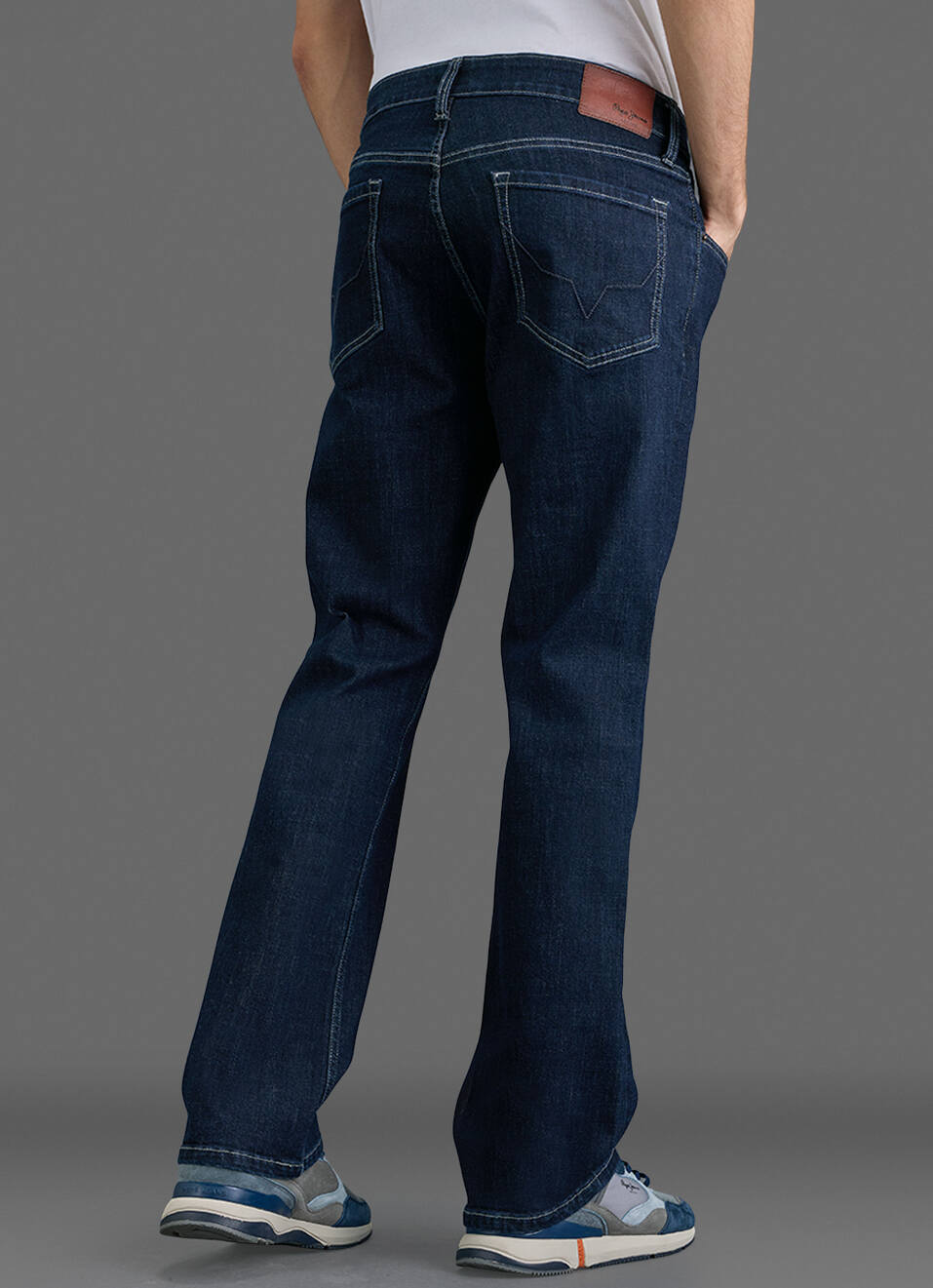 Men Blue Stretchable Bootcut Jeans, , large image number 3