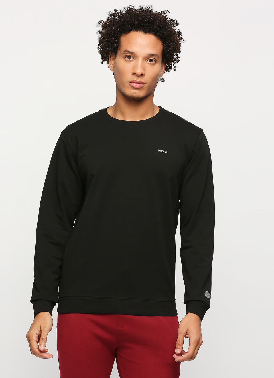 Black Printed Sweatshirt, , large image number 1