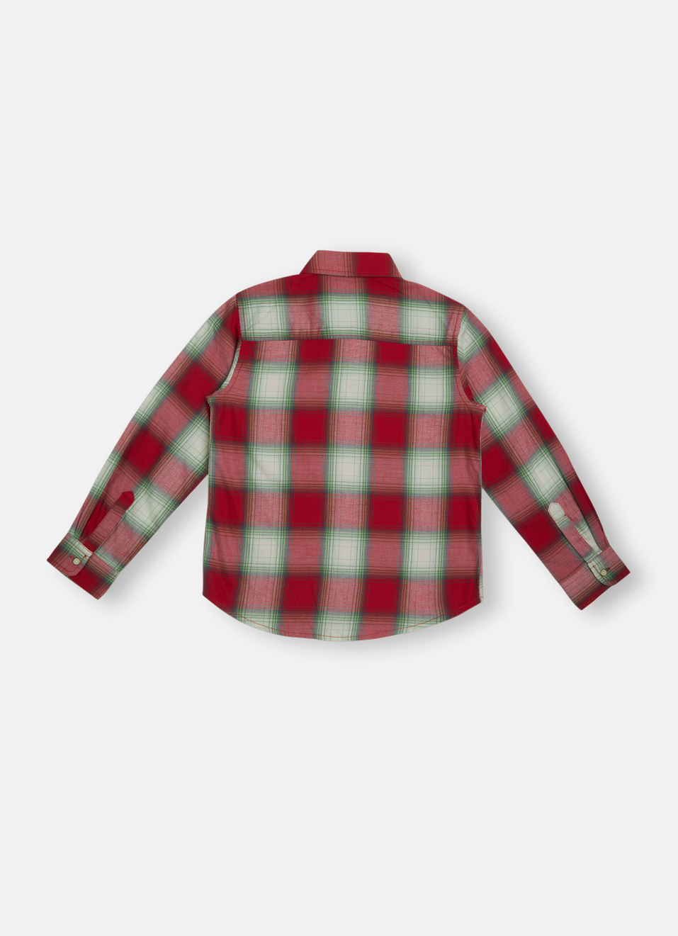 Boys Red Check Full Sleeve Shirt, , large image number 1
