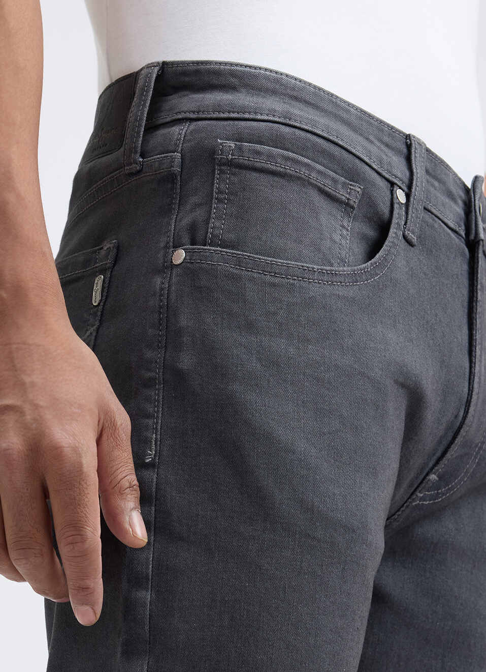 Men Grey Bootcut Fit Mid Rise All Climate Jeans, , large image number 4