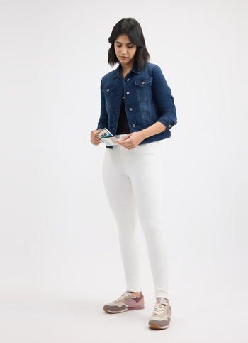 Women Ecru Skinny Fit High Rise Jeans