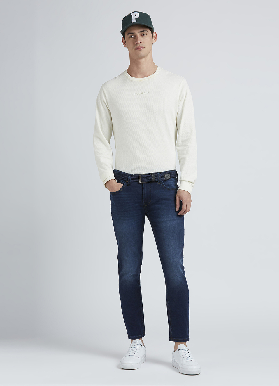 Oliver Blue Mid Rise Skinny Gymindigo Ankle Jeans, , large image number 1