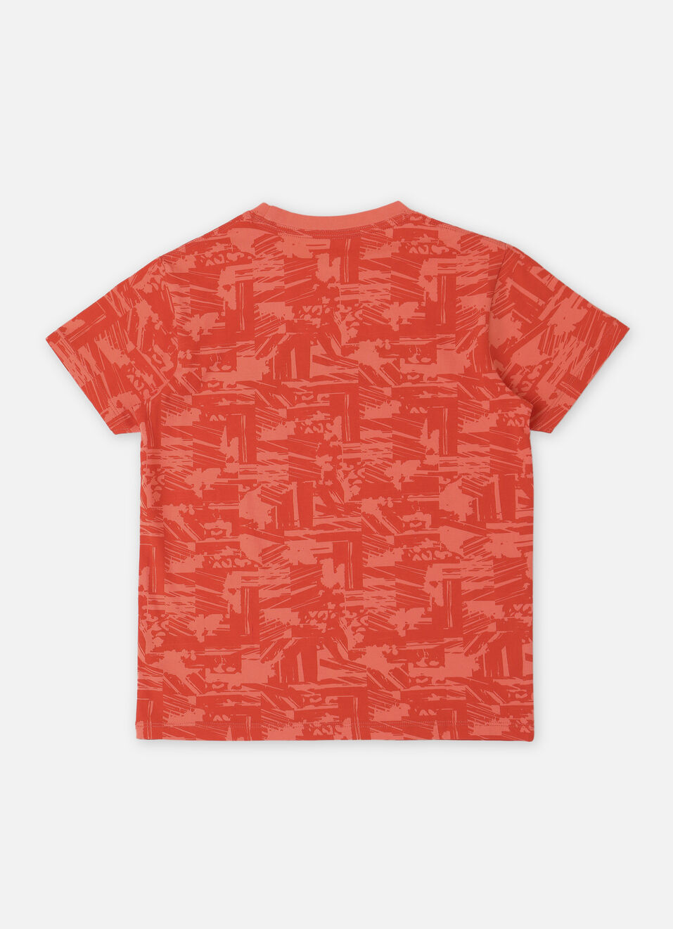 Boys Peach Abstract Print Short Sleeve T-shirt, , large image number 1