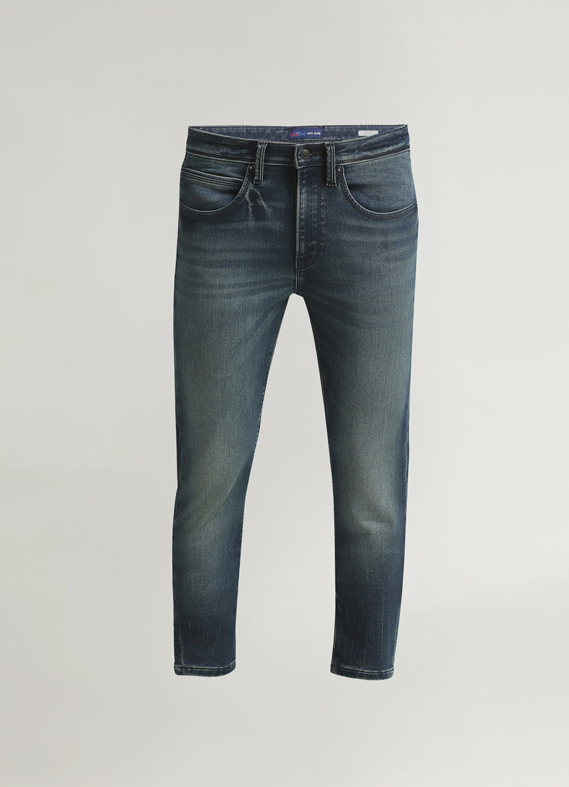 Chinox Dark Blue Mid Rise Skinny Gymindigo Jeans, , large image number 8