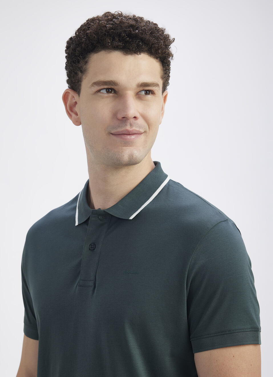 Men Green  Mercerised Short Sleeve Polo, , large image number 4