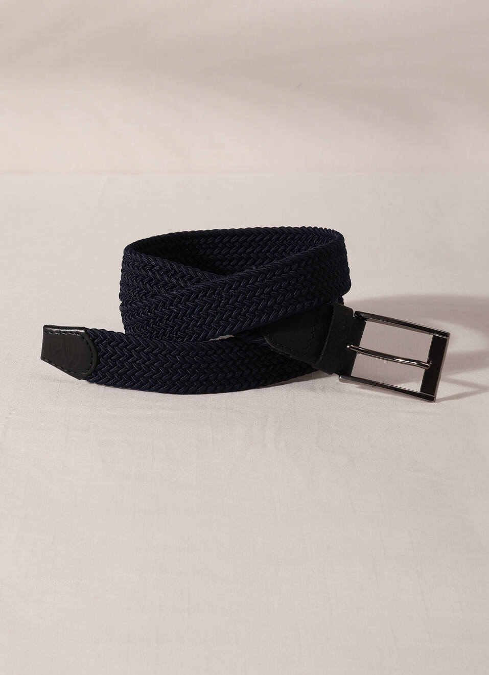 Blue Elasticated Webbing Belt, , large image number 0