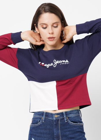 Flora Colour Block Sweatshirt