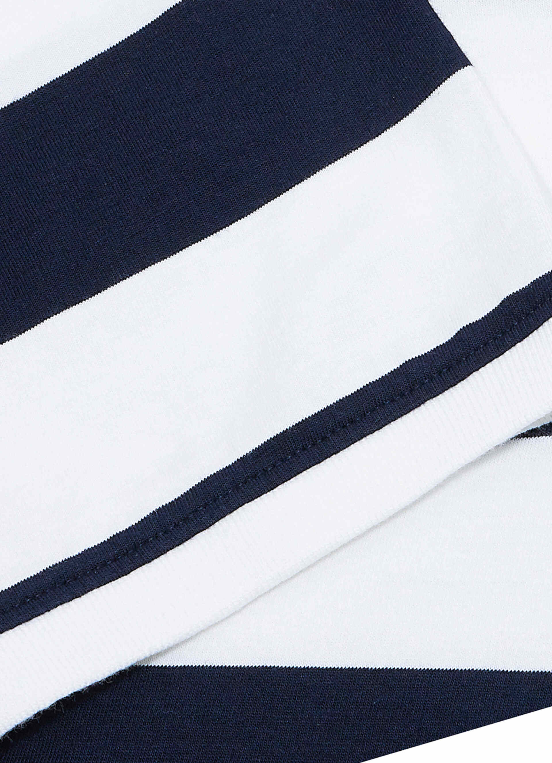 Men Navy Regular Fit Short Sleeve Striped Polo, , large image number 8