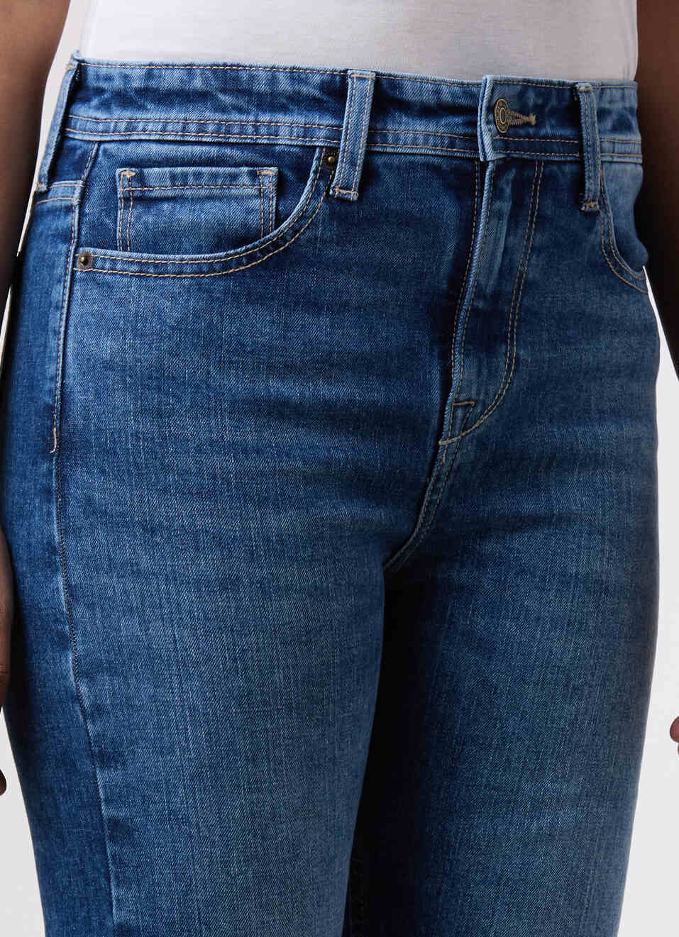 Women Blue High Rise Straight Stretchable Jeans, , large image number 4