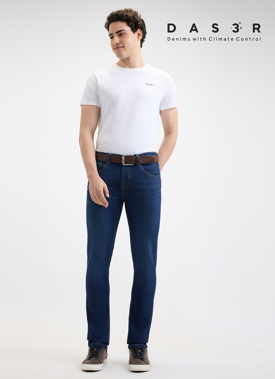 Men Blue Slim Fit Mid Rise All Climate Streachable Jeans, , large image number 1