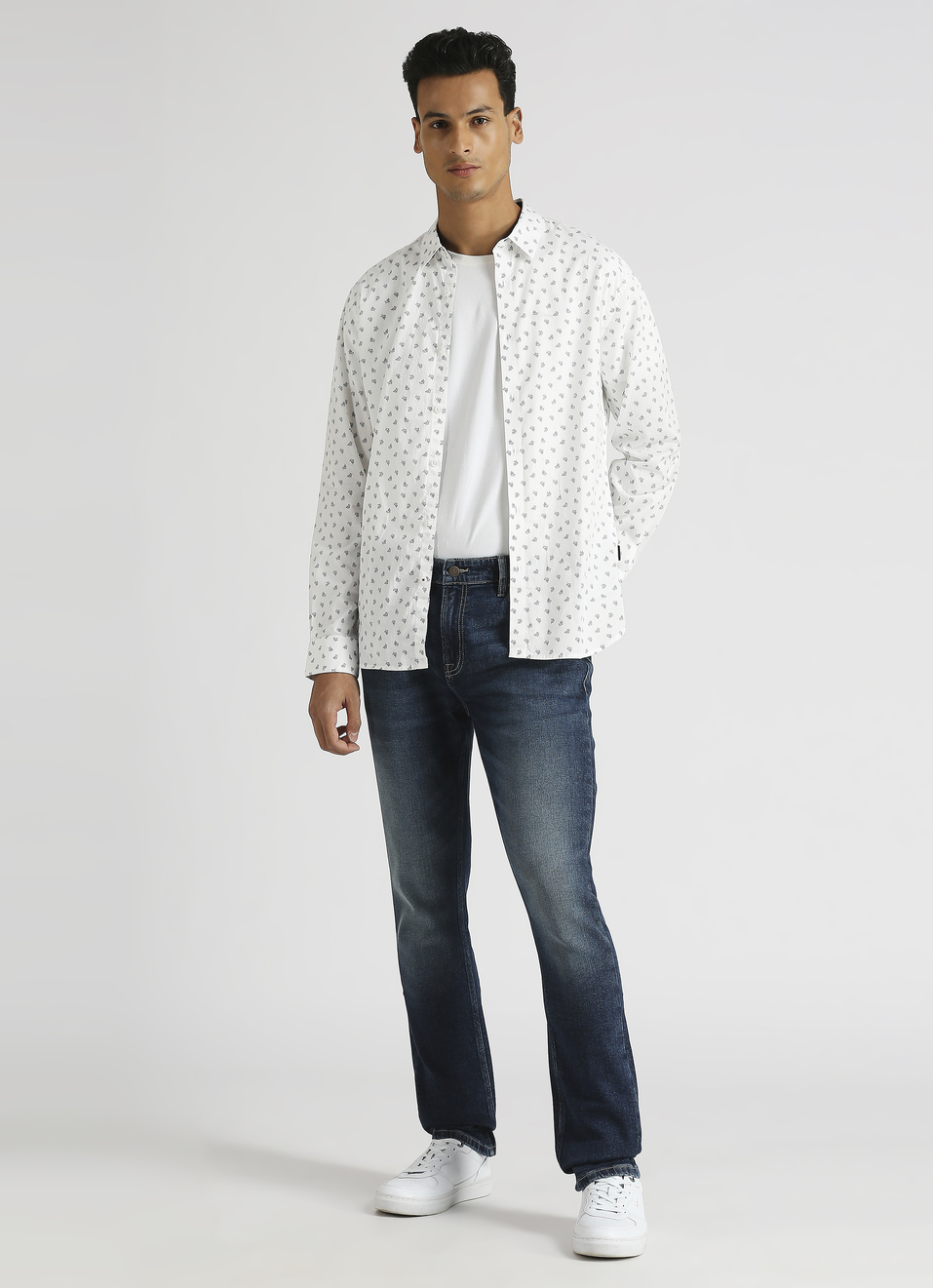 White All Over Print Premium Long Sleeve Shirt, , large image number 5