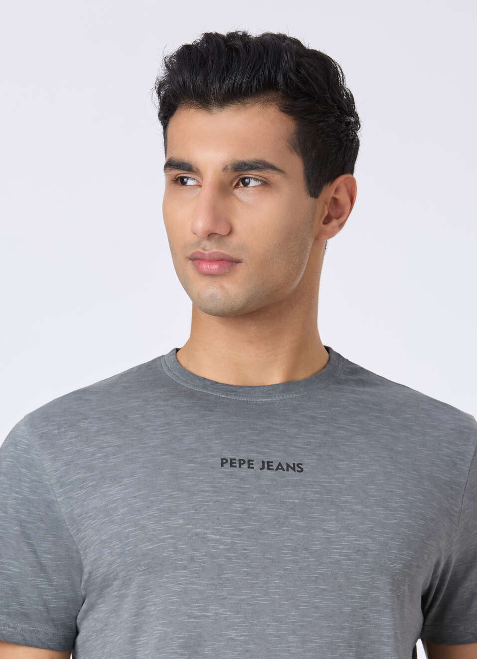 Men Grey Slim Back Print T-shirt, , large image number 4
