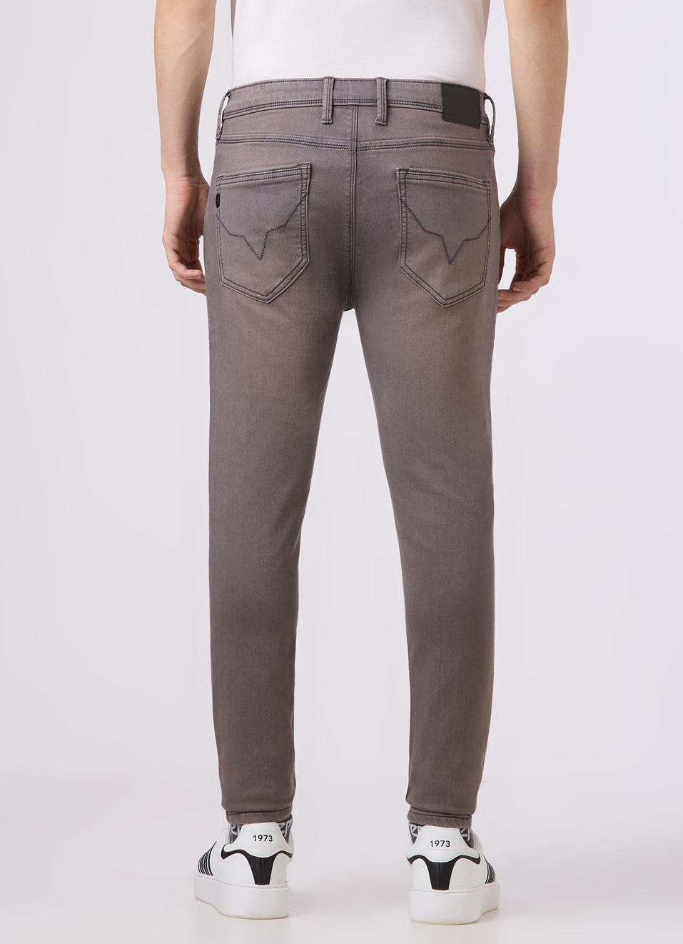 Men Grey Skinny Fit Ankle-length Gymindigo Jeans, , large image number 2