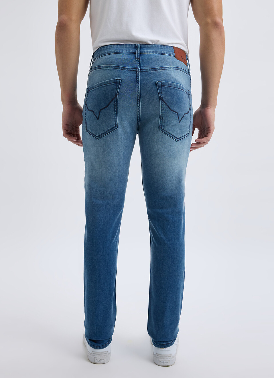 Men Blue Slim Fit Mid Rise Jeans , , large image number 3