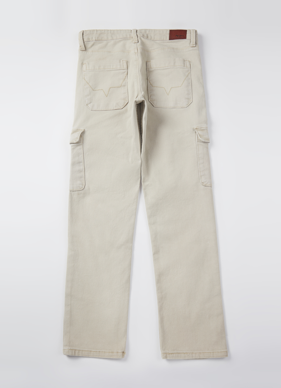 Boys Skater Beige Mid Rise Straight Leg Jeans, , large image number 1